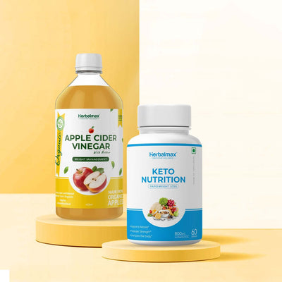 Keto Nutrition Capsules and Apple Cider Vinegar Juice