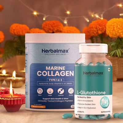 Marine Collagen & L-Glutathione Supplement - Radiant skin for Men & Women