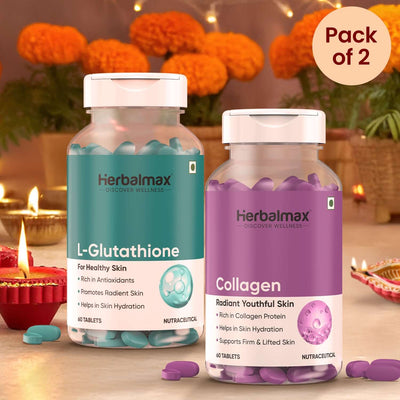 Herbalmax L-Glutathione and Collagen Supplement Pack of 2
