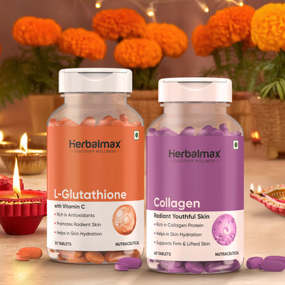 L-Glutathione with Vitamin C and Collagen Supplement For Skin Glow