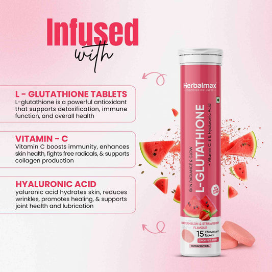 glutathione 600 mg tablet with Watermelon & Strawberry flavour