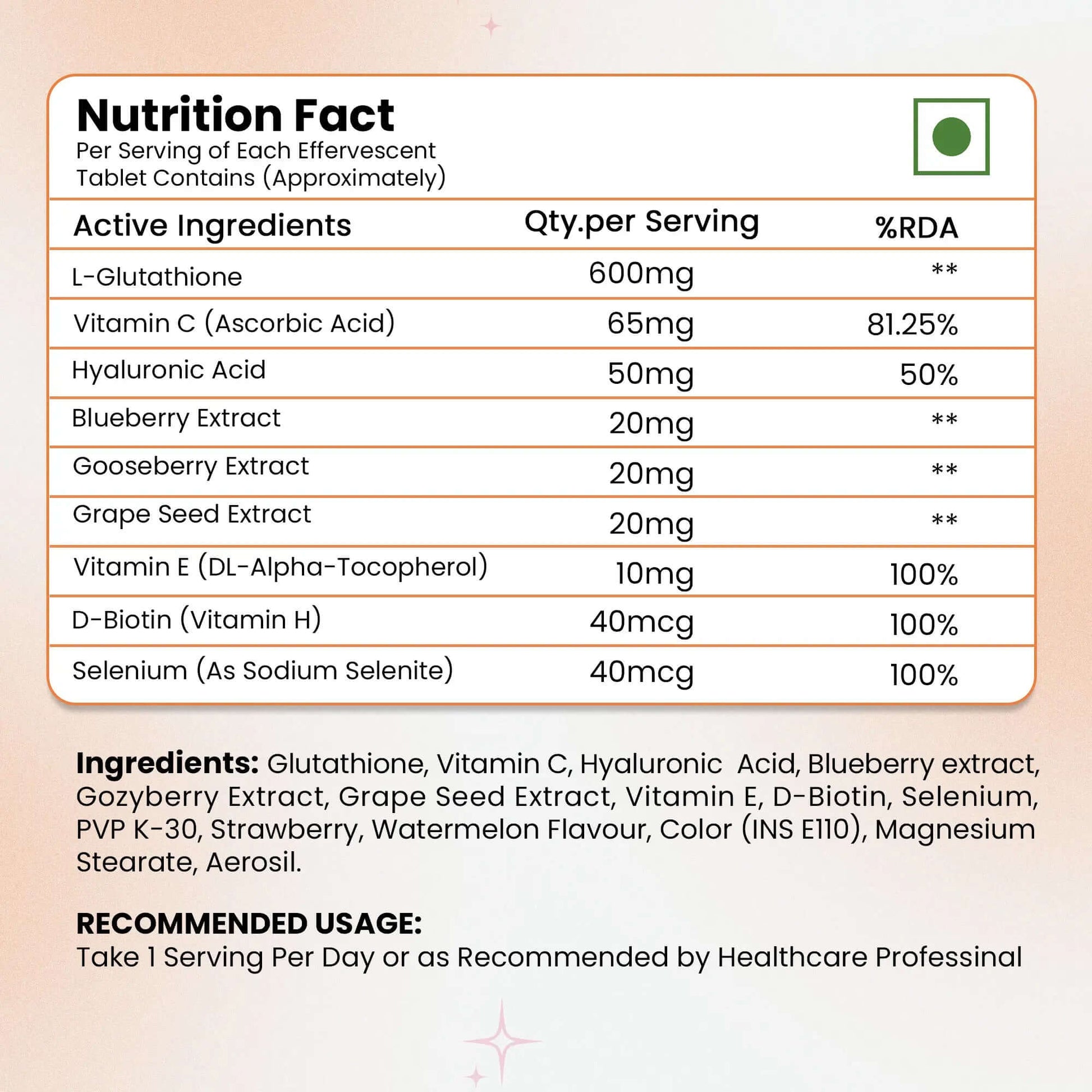 Benefits of L-Glutathione Effervescent