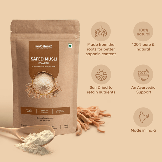 Safed Musli Powder for strength and stamina - 100gram