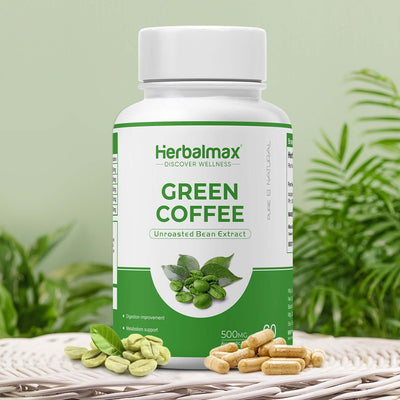 Herbalmax Green - Coffee Beans Extract - Plant-Based - for managing weight (60 cap)