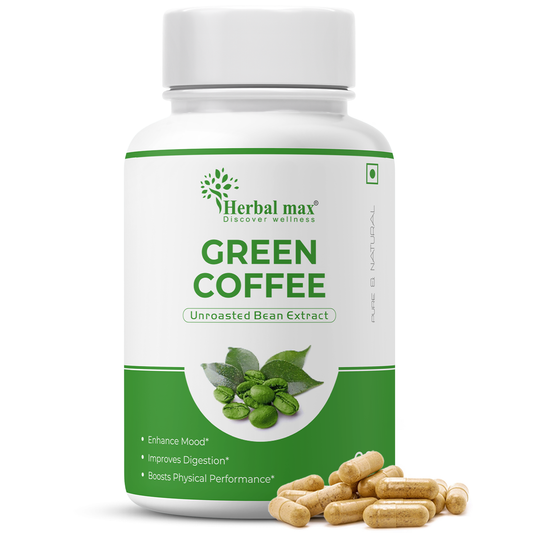 Herbalmax Green - Coffee Beans Extract - Plant-Based - for managing weight (60 cap)