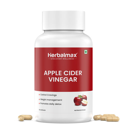 Herbalmax Organics Apple Cider Vinegar, 30 Veg Capsules (800mg)