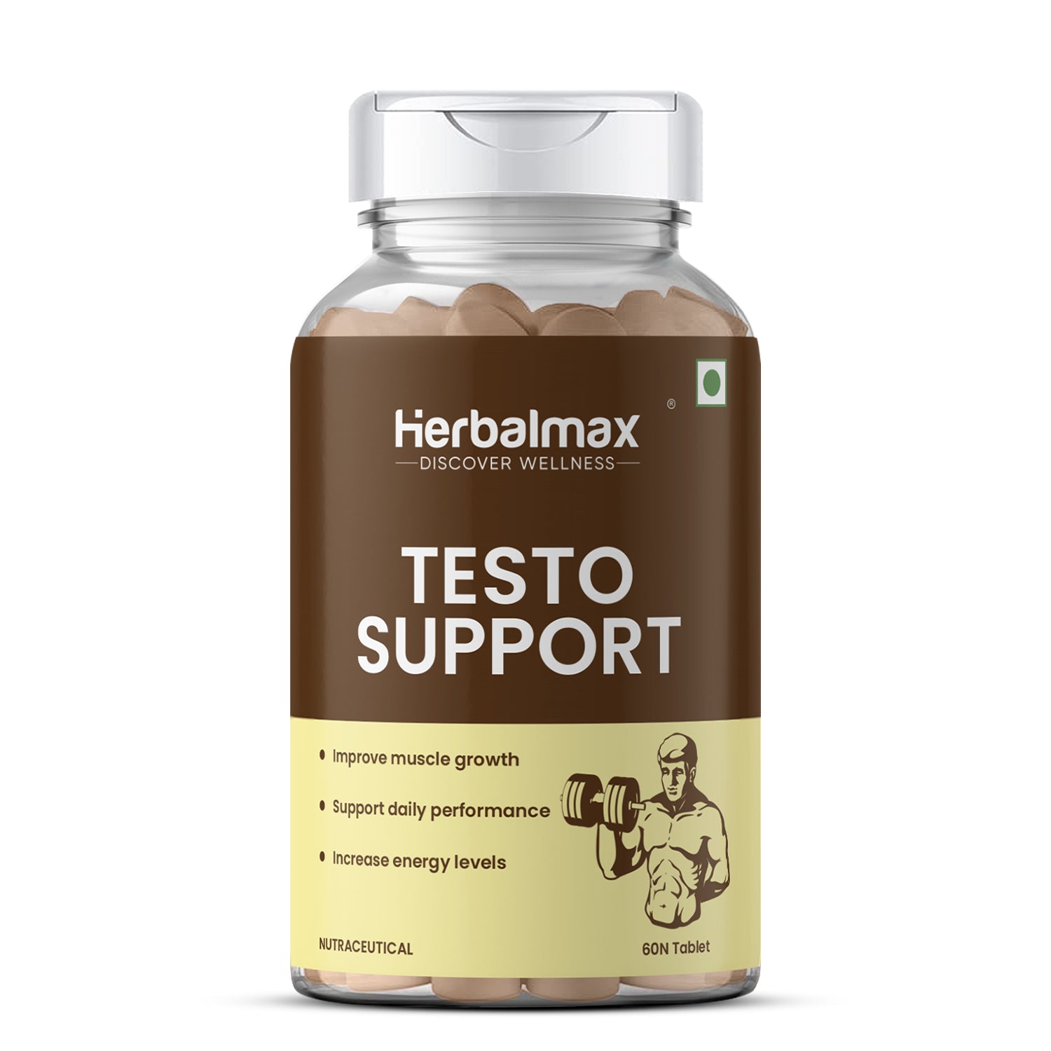 Testo Support Tablets for Men |Boost Stamina & Energy| Herbalmax