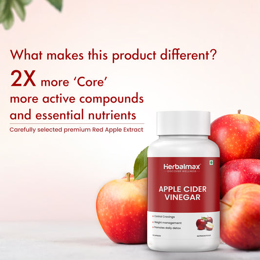 Herbalmax Organics Apple Cider Vinegar, 30 Veg Capsules (800mg)