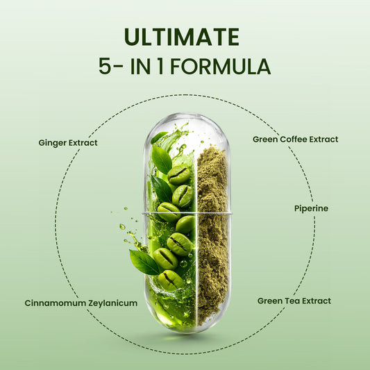 Herbalmax Green - Coffee Beans Extract - Plant-Based - for managing weight (60 cap)