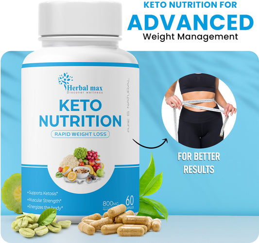 Herbal max - Keto Nutrition - Weight Management Supplement 800mg (60 Cap)