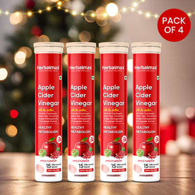 Apple Cider Vinegar Effervescent (Pack of 4) Tablets