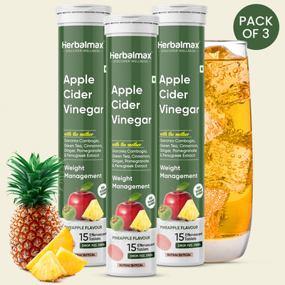 Apple Cider Vinegar Tablets – Pineapple Flavour Pack of 3