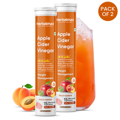 Apple Cider Vinegar Peach Flavour (Pack of 2) Tablets