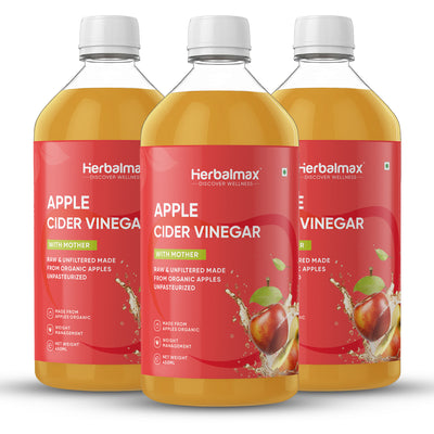 ACV Juice Pack of 3 Weight Management - Unfiltered & Unpasteurized (450ml) -