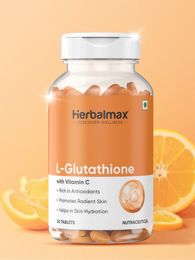 L-Glutathione 500mg with Vitamin C – Skin Brightening, Anti-Aging Supplement for Glowing Skin & Immune Support