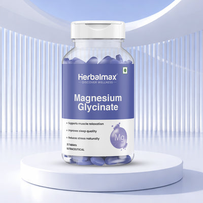 Magnesium Glycinate Tablets – Support Sleep, Calm & Muscle Relaxation (30 Tablets)