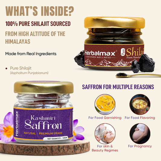 Pure Himalayan Shilajit & Kashmiri Saffron