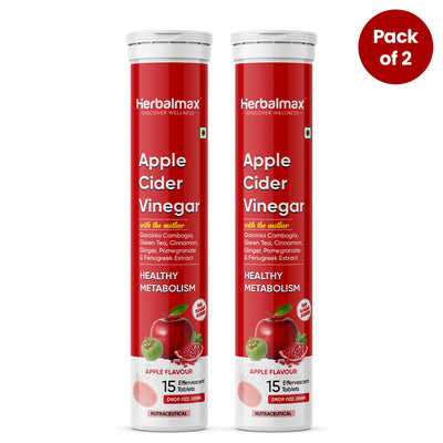 Apple Cider Vinegar Effervescent Tablets – Apple Flavour Pack of 2