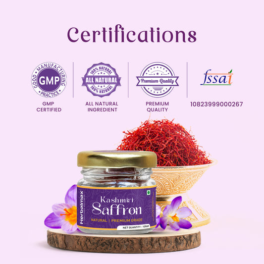 100% pure Kashmiri Mongra Saffron/Kesar, Natural Aroma & Colour (1g)