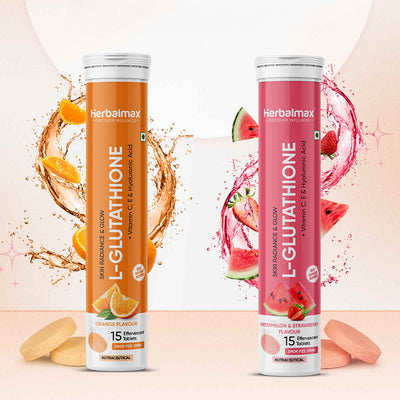 Brightening  Skin Combo:  L-Glutathione Effervescent  (Orange And Watermelon Flavour)