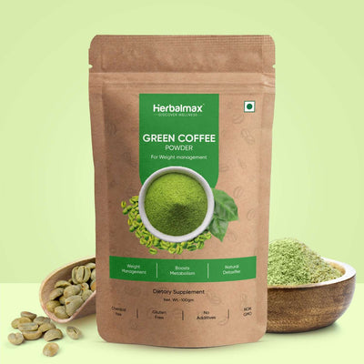 Organic Green Coffee Beans Powder - for Weight Management (100 gm)