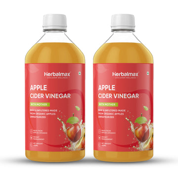Apple Cider Vinegar Juice (Pack of 2) for Weight Management - Unfiltered & Unpasteurized (450ml)