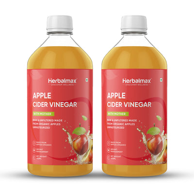 Apple Cider Vinegar Juice (Pack of 2) for Weight Management - Unfiltered & Unpasteurized (450ml)