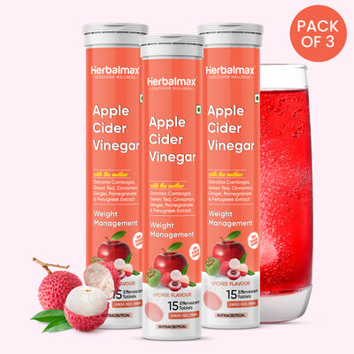 Apple Cider Vinegar Effervescent (Pack of 3) Tablets