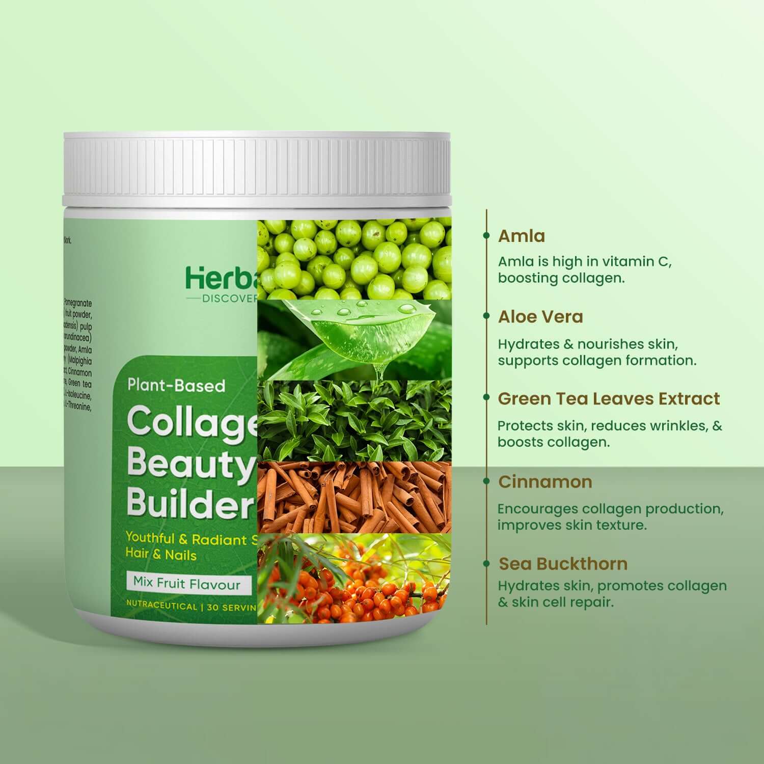 Ingredients of  plant based collagen builder
