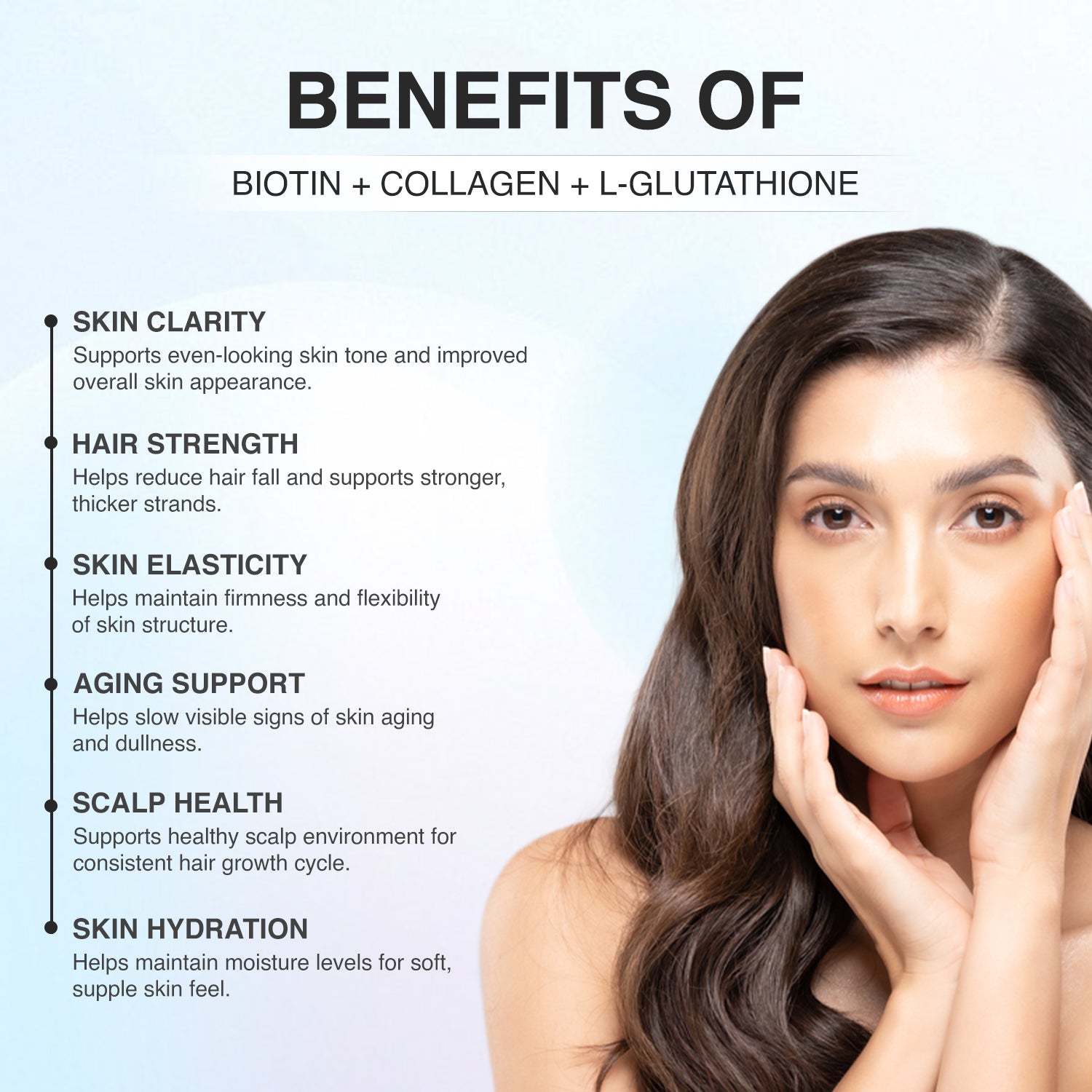Glutathione, Collagen & Biotin Tablets Combo for Skin & Hair Glutathione, Collagen & Biotin Tablets Combo for Skin & Hair