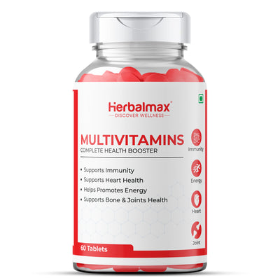 Multivitamins Tablets, support Energy, Heart, Bones & Joint Health for Men & Women – 60 Veg Tablets