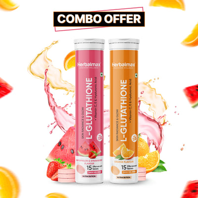 Brightening  Skin Combo:  L-Glutathione Effervescent  (Orange And Watermelon Flavour)
