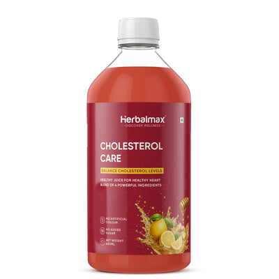 Herbalmax Cholesterol Care Liquid Supplement 450 ml | Advanced Ayurvedic Formula for Heart Health & Cholesterol Support