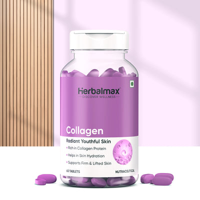 Collagen - For Youthful Skin, Hair, Joints & Nails, 800mg (60 Tablet)