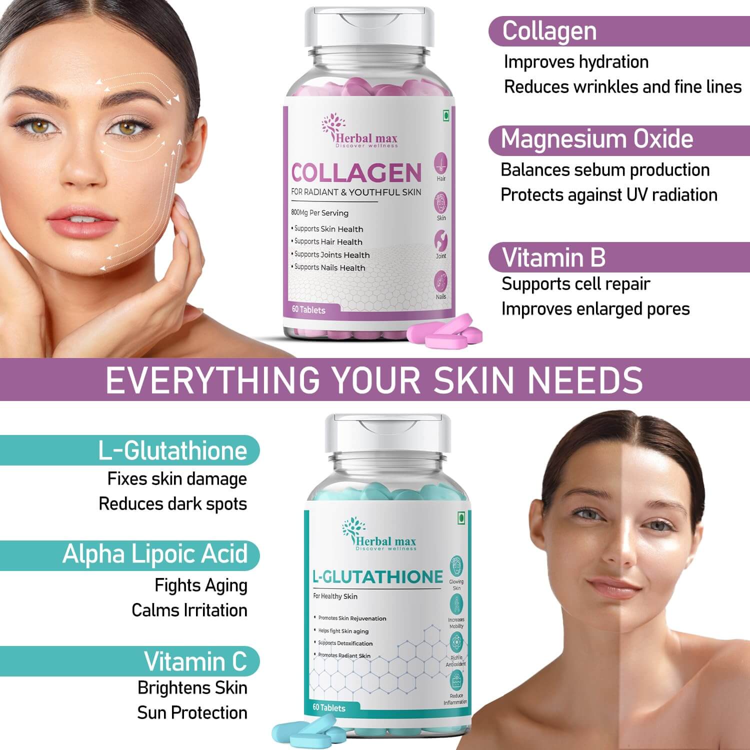 Collagen and L-Glutathione