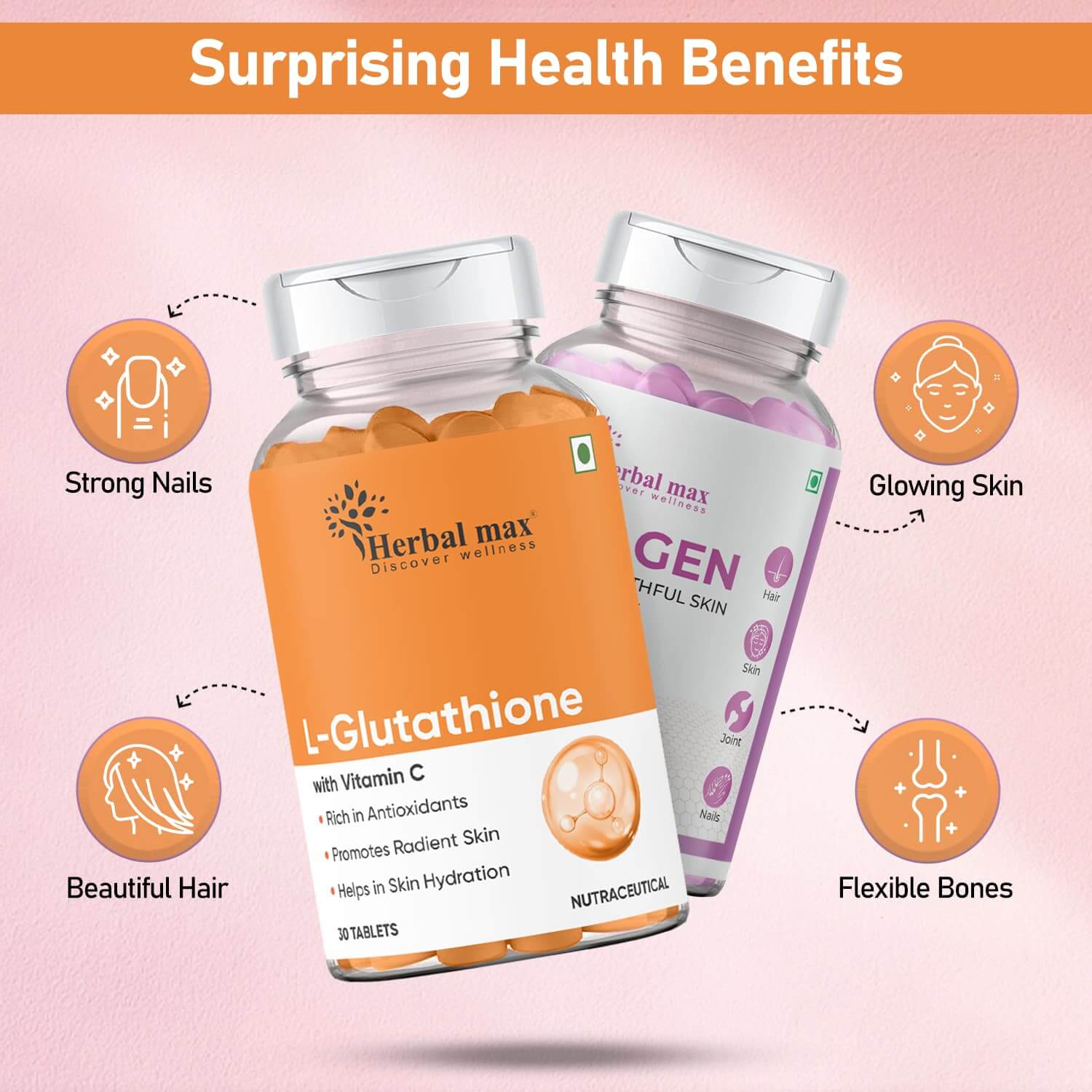 herbalmax Collagen and L-glutathione with Vitamin C