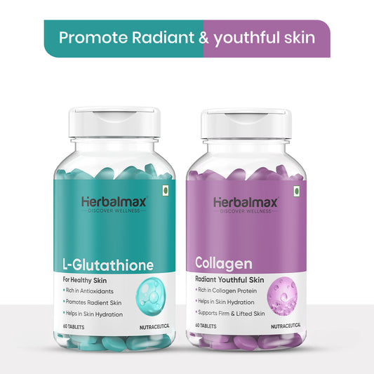 Glutathione, Collagen & Biotin Tablets Combo for Skin & Hair Glutathione, Collagen & Biotin Tablets Combo for Skin & Hair