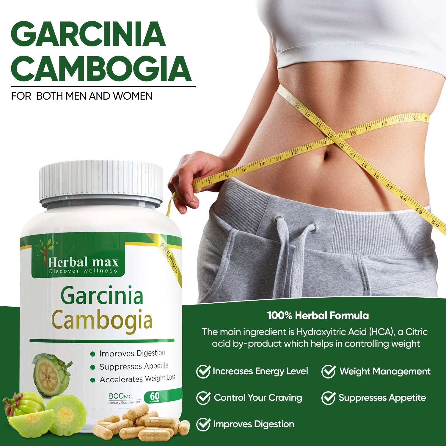 Herbal max Garcinia- Cambogia Capsule (60 cap)