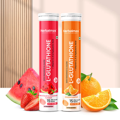 Brightening  Skin Combo:  L-Glutathione Effervescent  (Orange And Watermelon Flavour)