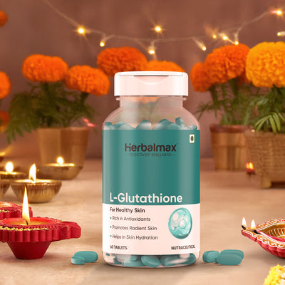 L-Glutathione - For Glowing Skin & Reduce Pigmentation For Men & Women, 60 Veg Tablets