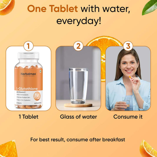 How to use L-Glutathione with Vitamin C For Skin Brightening skin