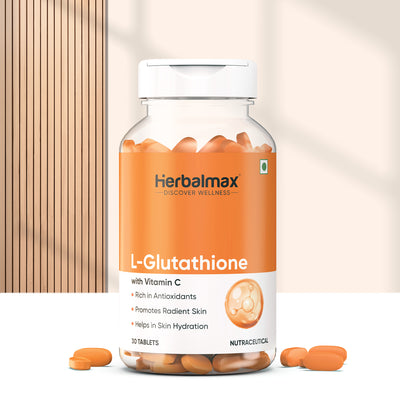 L-Glutathione 500mg with Vitamin C – Skin Brightening, Anti-Aging Supplement for Glowing Skin & Immune Support