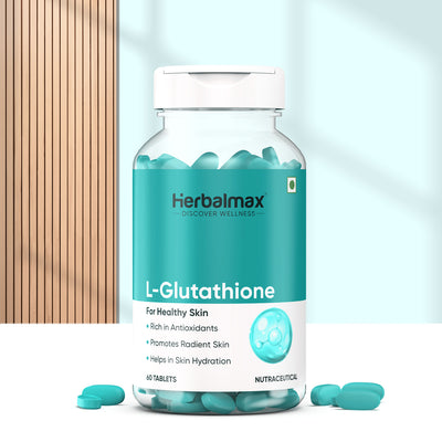 L-Glutathione - For Glowing Skin & Reduce Pigmentation For Men & Women, 60 Veg Tablets