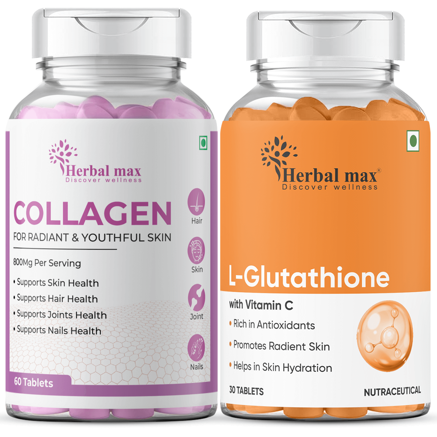 herbalmax L-Glutathione with vitamin C And Collagen