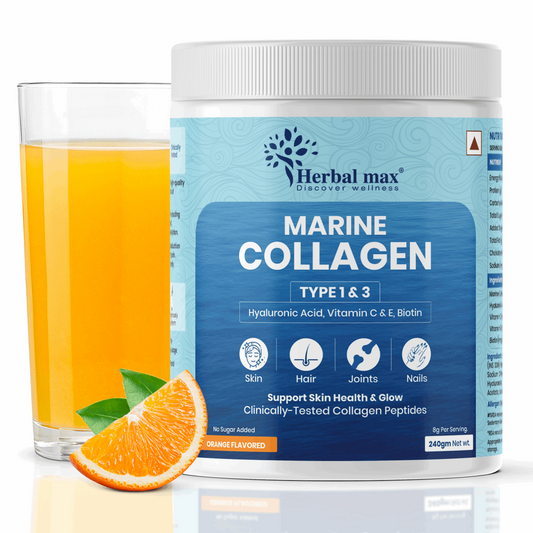 Herbal max Marine Collagen - for Youthful Skin (240 gm)