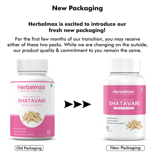Herbalmax Shatavari Capsule- 400mg (60 Capsules)