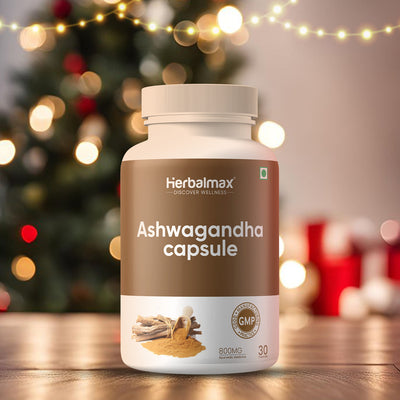 Herbalmax Ashwagandha Capsules- 800mg (30 Veg Cap)