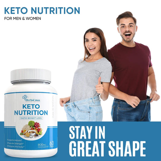 Herbal max Premium Keto Nutrition for Natural & Organic Weight Management (60 Capsule) - Herbalmax