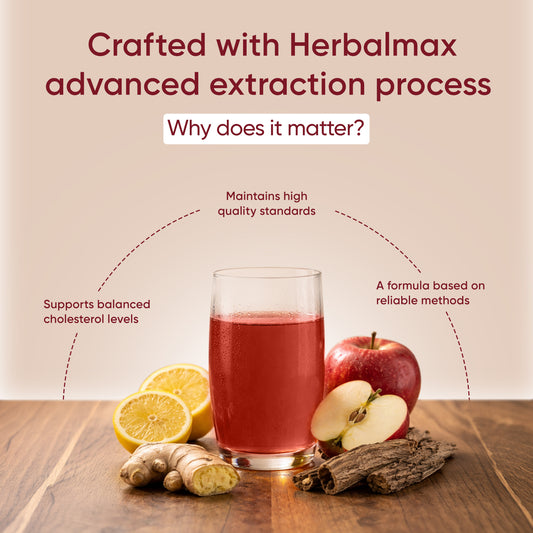 Herbalmax Cholesterol Care Liquid Supplement 450 ml | Advanced Ayurvedic Formula for Heart Health & Cholesterol Support