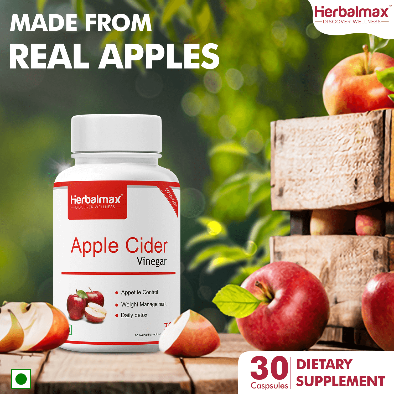 Buy Apple Cider Vinegar Capsules (ACV Pills) Online – Herbalmax